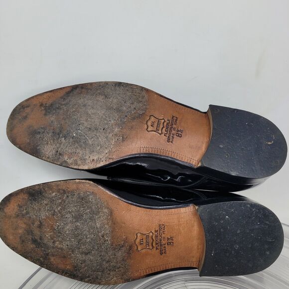 Vito Rufolo Tuxedo Derby Oxfords Patent Leather Lace Shoes ITALY Mens Sz 8.5 99% main image 5